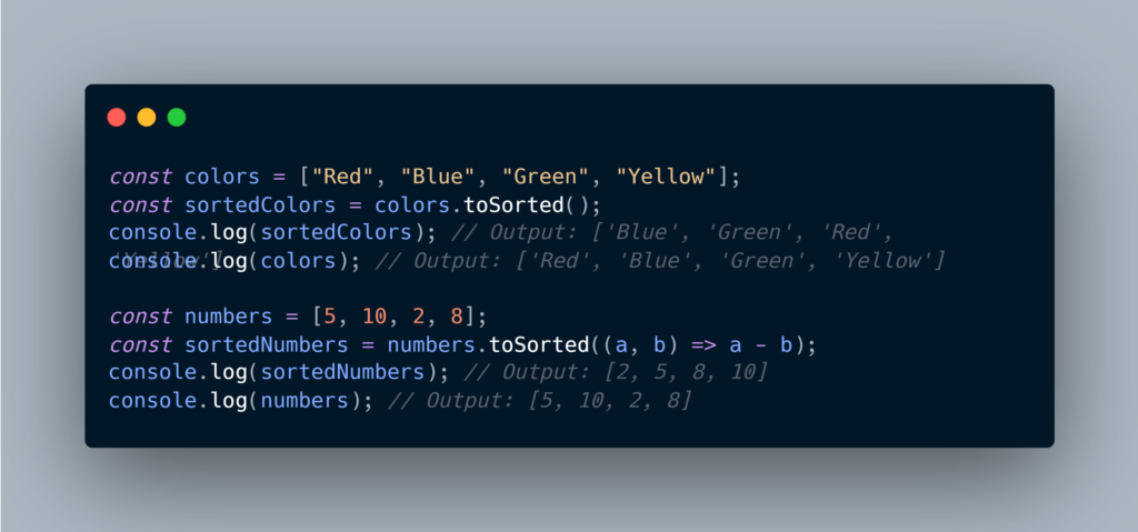 ES2023: Array.toSorted()