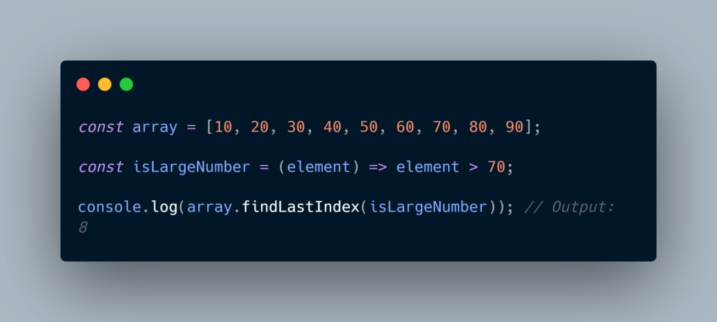 array.findLastIndex()