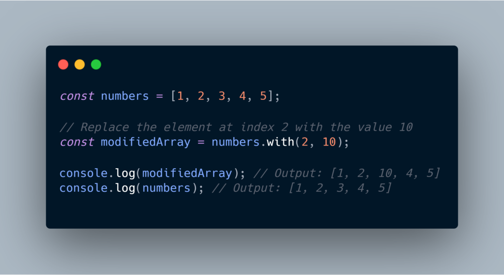 ES2023: Array.with()