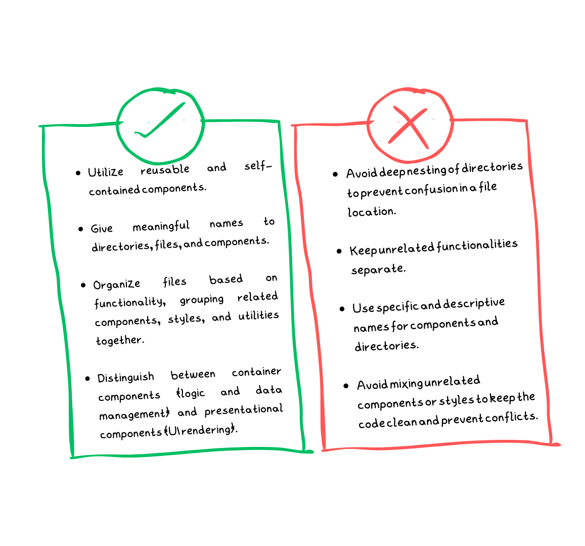 Do's and Don't's for react project structure