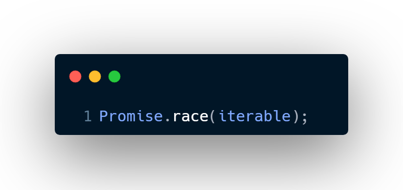 Promise.race(iterable)