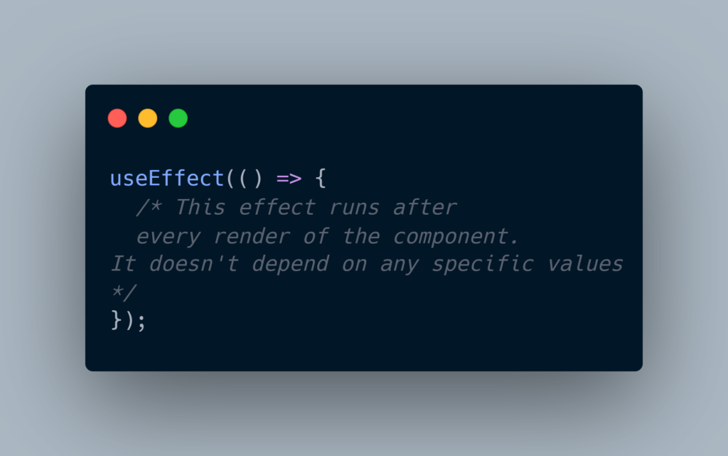 useEffect without array