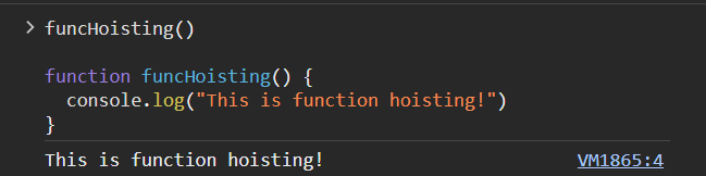 function hoisting